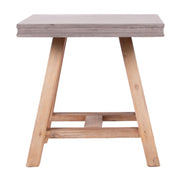 Civic Modern Concrete & Acacia End Table — view 2