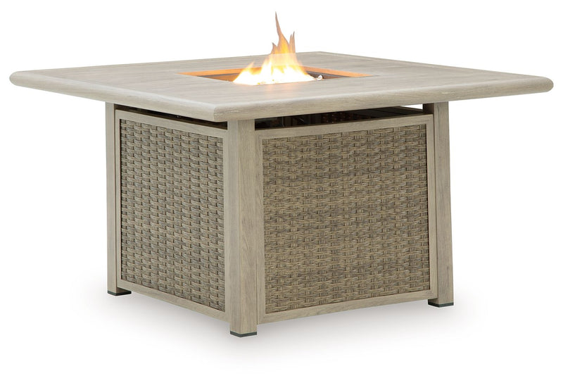 Cliff Trails - Square Fire Pit Table - Beige - R&R Furniture Gallery (Fountain Valley, CA)