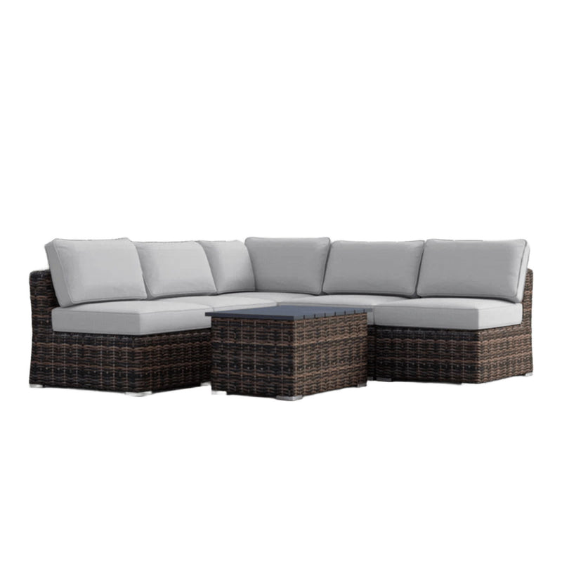Wicker Sectional Sofa With Cushions And Table - R&R Furniture Gallery (Fountain Valley, CA)