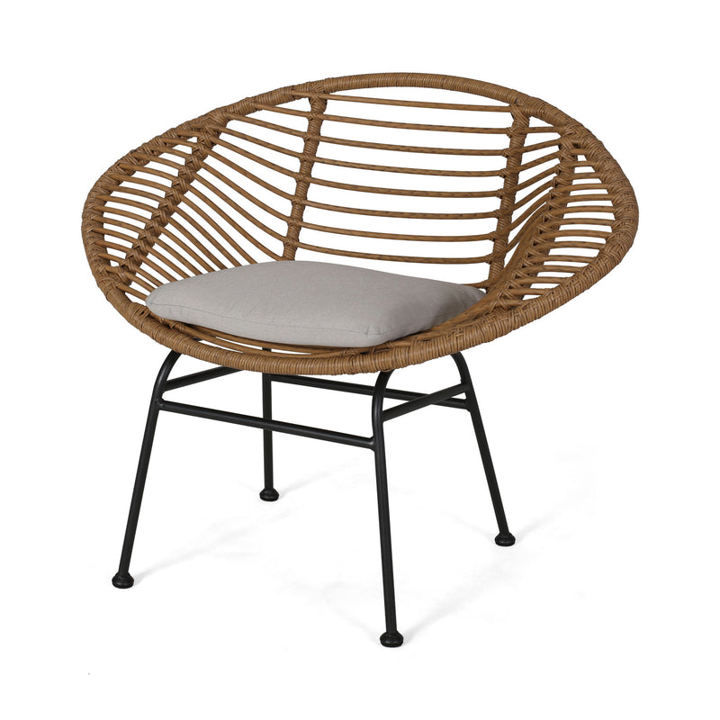 Cordella - Outdoor Woven Wicker Chairs With Cushions, (Set of 2) - R&R Furniture Gallery (Fountain Valley, CA)