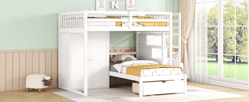 Bunk Bed With Wardrobe, Drawers - R&R Furniture Gallery (Fountain Valley, CA)