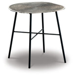 Laverford - Round End Table - Chrome / Black - R&R Furniture Gallery (Fountain Valley, CA)