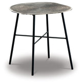Laverford - Round End Table - Chrome / Black - R&R Furniture Gallery (Fountain Valley, CA)