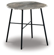 Laverford - Round End Table - Chrome / Black - R&R Furniture Gallery (Fountain Valley, CA)