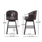 360 Degree Swivel Bar Stool With Stunning Nailhead Trim (Set of 2) - R&R Furniture Gallery (Fountain Valley, CA)
