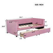 Upholstered Daybed With Ergonomic Design Backrest - R&R Furniture Gallery (Fountain Valley, CA)