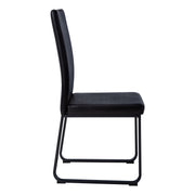 Dining Chair Side Upholstered, For Dining Room (Set of 2) - Black - R&R Furniture Gallery (Fountain Valley, CA)