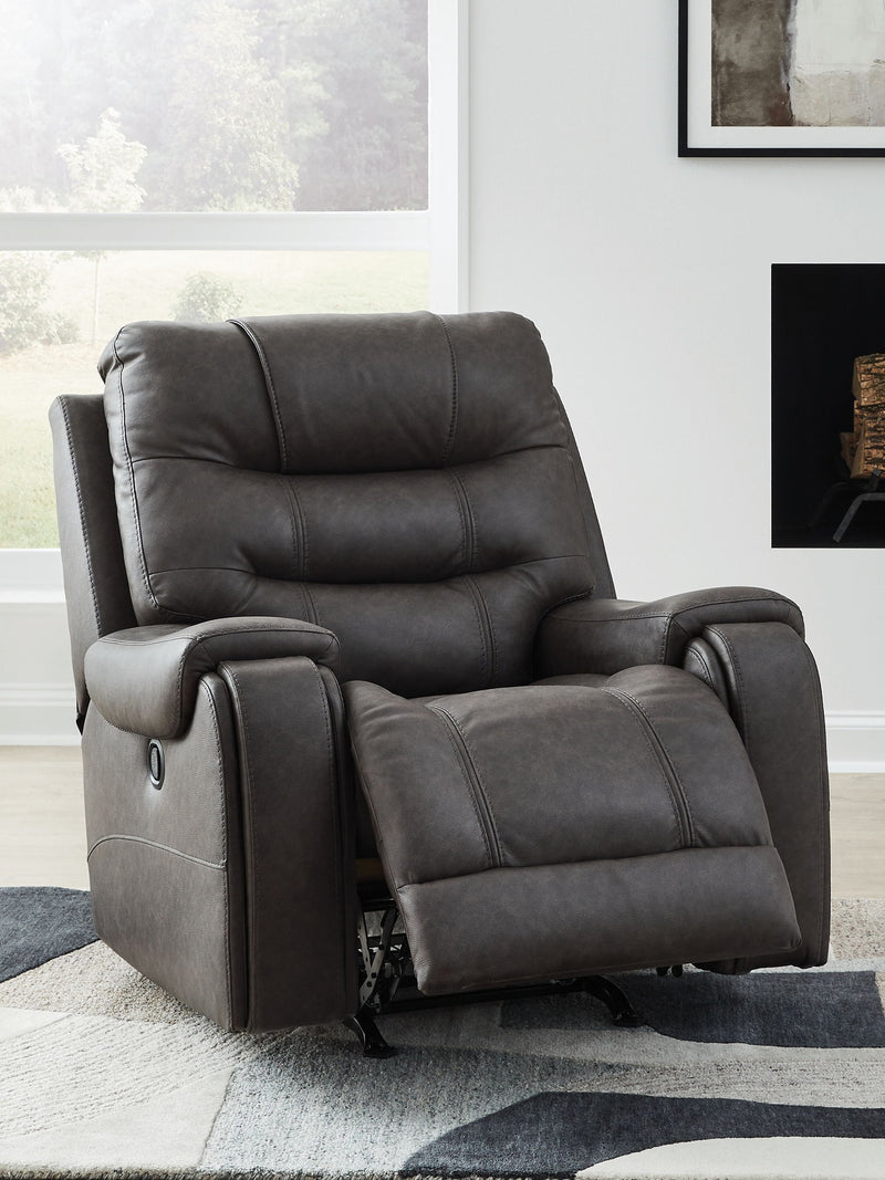 Femley - Rocker Recliner - Smoke - R&R Furniture Gallery (Fountain Valley, CA)