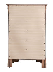 Louis Phillipe accent chest by Glory Furniture featuring elegant wood finish and classic design with drawers and cabinet storage.