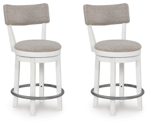 Robbinsdale - Upholstered Swivel Barstool (Set of 2) - Antique White