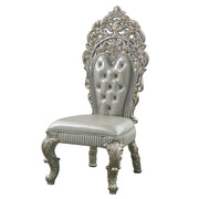 Sandoval - Side Chair (Set of 2) - Beige Synthetic Leather & Champagne - R&R Furniture Gallery (Fountain Valley, CA)