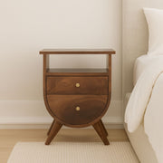 Split - Bedside Table - Chestnut - R&R Furniture Gallery (Fountain Valley, CA)