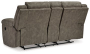 Laresview - Dbl Reclining Loveseat with Console - Fossil - R&R Furniture Gallery (Fountain Valley, CA)