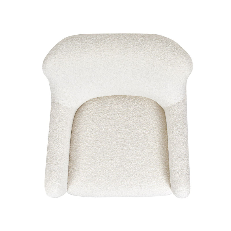 Nimbus - Curved Accent Chair - Ivory White - R&R Furniture Gallery (Fountain Valley, CA)