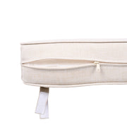 Noble House outdoor club arm chair with rope armrests and plush cushions, ideal for patio or garden seating.