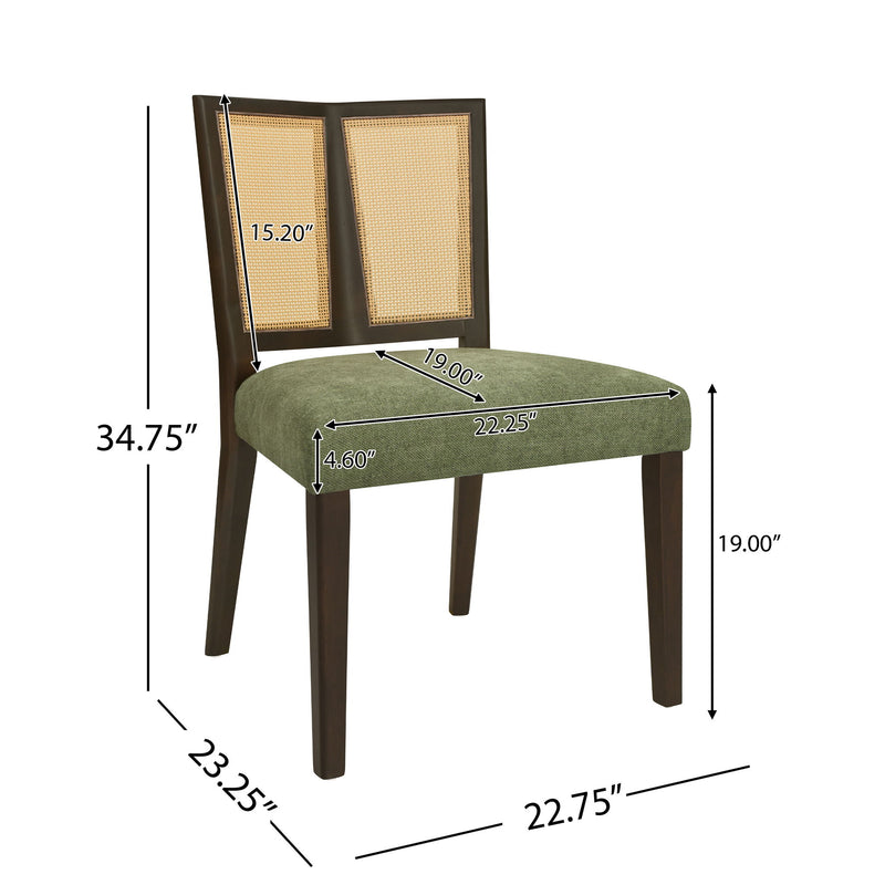 Mid Century Rattan Dining Chair Without Arms Set - R&R Furniture Gallery (Fountain Valley, CA)