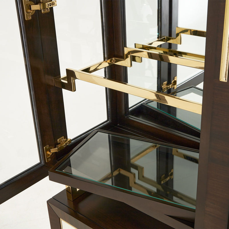 Belmont Place - China Cabinet - Espresso - R&R Furniture Gallery (Fountain Valley, CA)