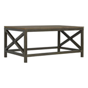 Cross Metal Coffee Table - Pewter - R&R Furniture Gallery (Fountain Valley, CA)