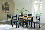 Blondon - Rectangular Drm Table Set (Set of 7) - Brown / Black - R&R Furniture Gallery (Fountain Valley, CA)