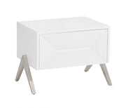 Candid Modern White Nightstand — view 3