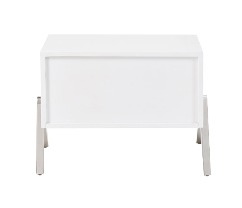 Candid Modern White Nightstand — view 5