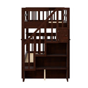 Stairway Bunk Bed With Storage And Guard Rail For Bedroom - R&R Furniture Gallery (Fountain Valley, CA)