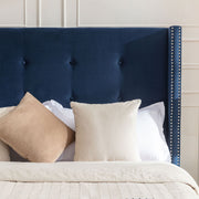 Peyton - Upholstered Bed With 54" High Headboard, Traditional Hand Buttoned Tufting - R&R Furniture Gallery (Fountain Valley, CA)