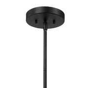 Uttermost Holgate 1 Light Black Pendant Lighting fixture hanging with sleek modern design and metal construction.