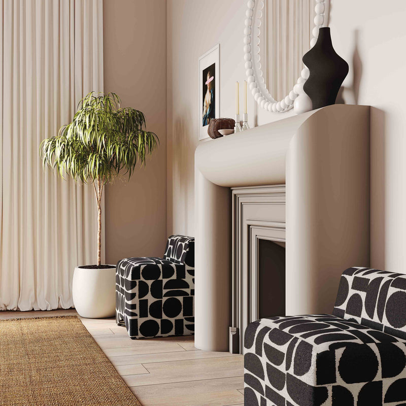 Pippa - Geometric Jacquard Weave Stool - R&R Furniture Gallery (Fountain Valley, CA)