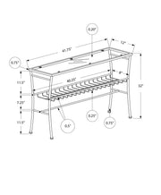Accent Console Table For Entryway, Contemporary & Modern - Silver - R&R Furniture Gallery (Fountain Valley, CA)