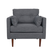 Enchantica - Upholstered Fabric Club Chair With Button Tufted And 2 Accent Pillows - R&R Furniture Gallery (Fountain Valley, CA)
