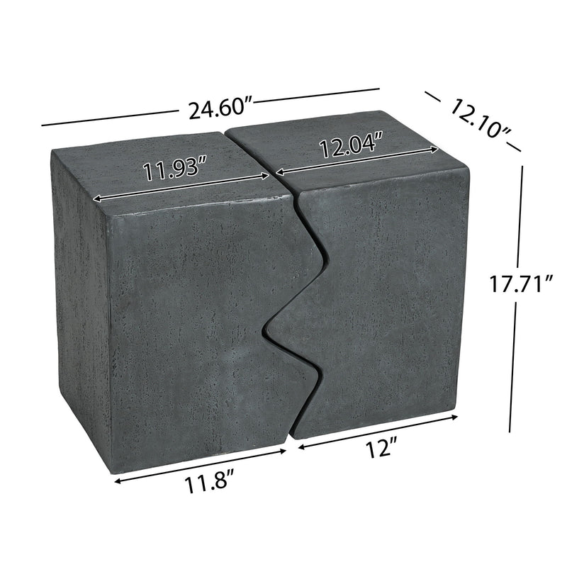 Rectangular Outdoor Indoor Accent Side Table (Set of 2) - R&R Furniture Gallery (Fountain Valley, CA)