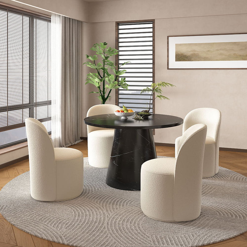Hollis - Side Chair (Set of 2) - Beige Boucle - R&R Furniture Gallery (Fountain Valley, CA)