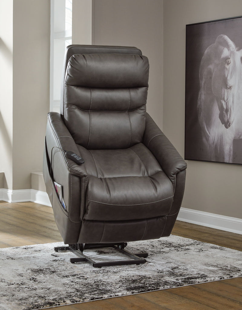 Strawbill - Power Lift Recliner - R&R Furniture Gallery (Fountain Valley, CA)