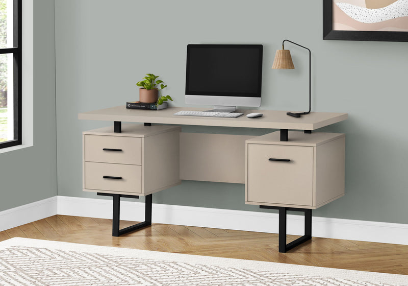 Computer Desk For Home Office, Laptop, Left, Right Set - Up, Storage Drawers, Contemporary & Modern - R&R Furniture Gallery (Fountain Valley, CA)