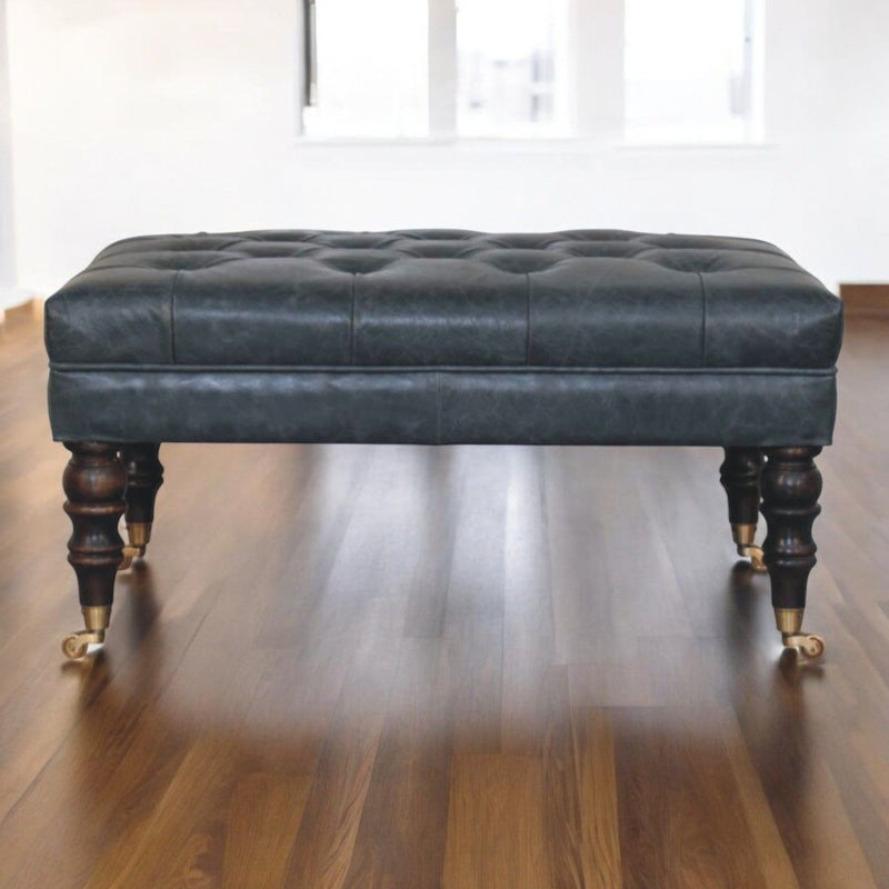 Buffalo - Ottoman With Castor Legs - R&R Furniture Gallery (Fountain Valley, CA)