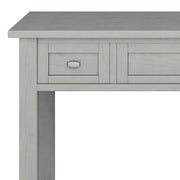 Handcrafted Warm Shaker writing desk by Simpli-Home featuring a smooth wooden surface and classic design.