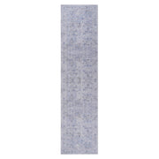 Maval - 2'6'' X 10' Washable Runner Rug - Blue / Cream - R&R Furniture Gallery (Fountain Valley, CA)