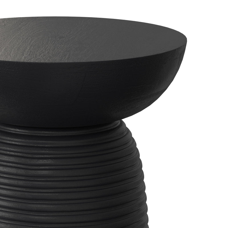 Boyd - Ribbed Accent Table - Black - R&R Furniture Gallery (Fountain Valley, CA)