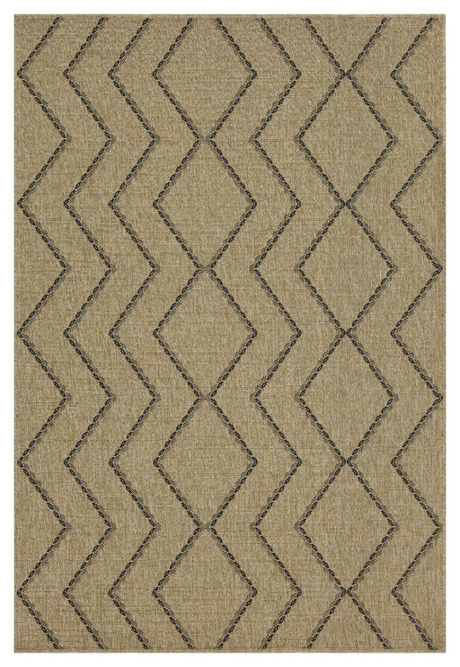 Earth - 5'3" X 7'3" Indoor, Outdoor Area Rug - Black, Natural - R&R Furniture Gallery (Fountain Valley, CA)