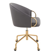 Lumi Source Claire contemporary glam task chair with a sleek design, featuring a cushioned seat and stylish modern aesthetics.