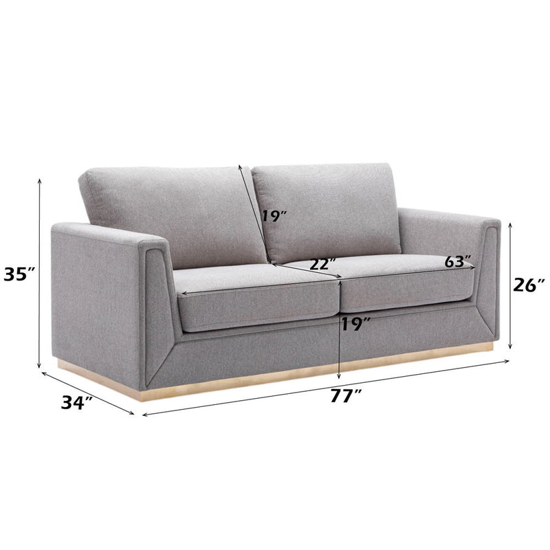 Valin - Sofa - Gray Linen - R&R Furniture Gallery (Fountain Valley, CA)