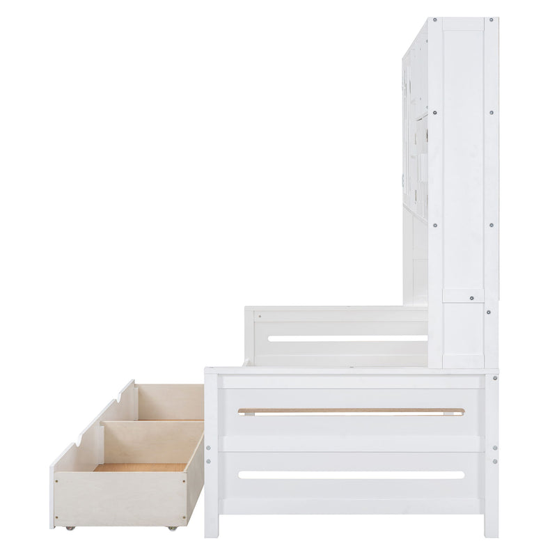 Daybed With All-In-One Cabinet And Shelf - R&R Furniture Gallery (Fountain Valley, CA)