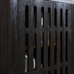 Vallisburg - Accent Cabinet - Black / Natural - R&R Furniture Gallery (Fountain Valley, CA)