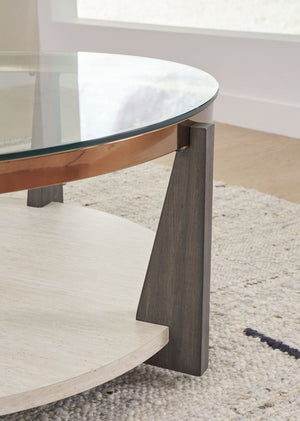 Frazwa - Round Cocktail Table - Multi - R&R Furniture Gallery (Fountain Valley, CA)