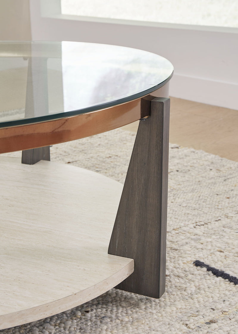 Frazwa - Round Cocktail Table - Multi - R&R Furniture Gallery (Fountain Valley, CA)