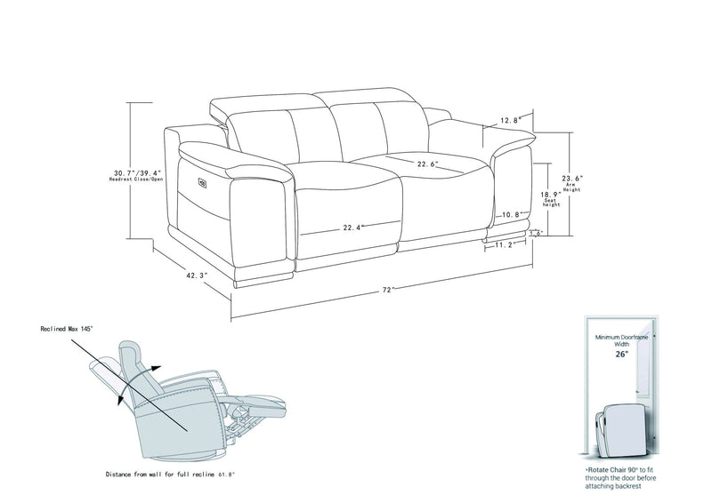 9762 - Power Reclining Loveseat - R&R Furniture Gallery (Fountain Valley, CA)