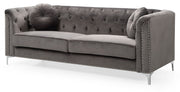 Contemporary Pompano sofa by Glory Furniture, elegant stationary sofa with modern design and plush upholstery in a stylish living room setting.