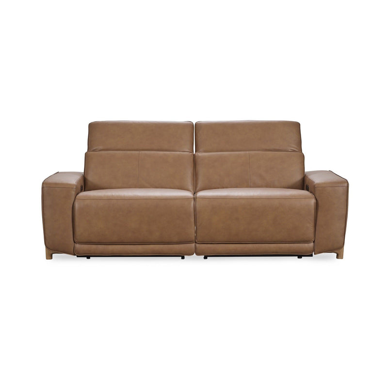 Kadon - Leather Power Recliner Sofa - Tan - R&R Furniture Gallery (Fountain Valley, CA)