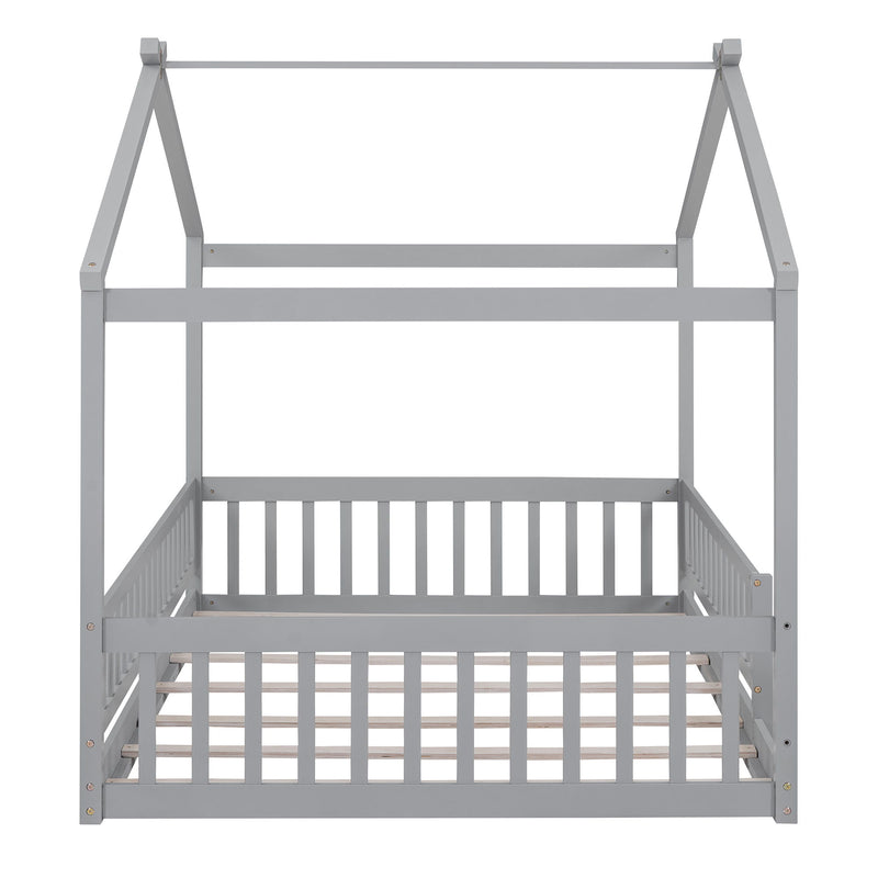 Bed House Bed Frame With Fence - R&R Furniture Gallery (Fountain Valley, CA)